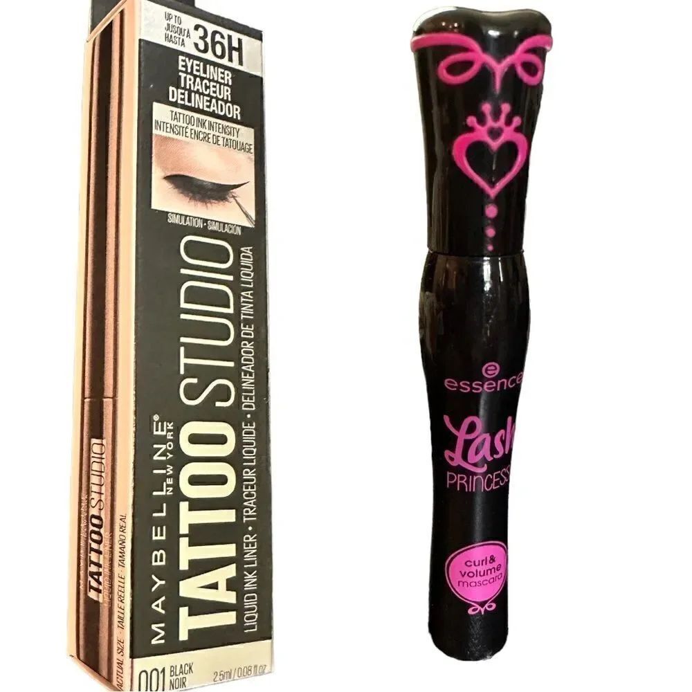 THE PERFECT SET Black Mascara and Black Eyeliner/ Bundle of Two NEW